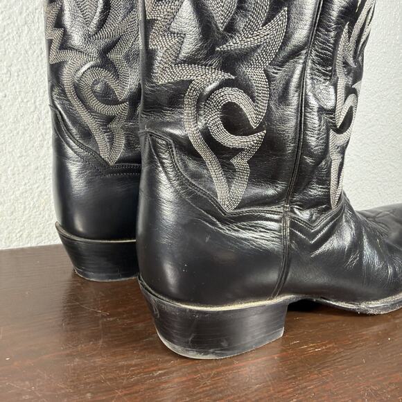 Dan Post Mens Black Leather Milwaukee Cowboy Western Boots 13 D - DP2110R main image 13